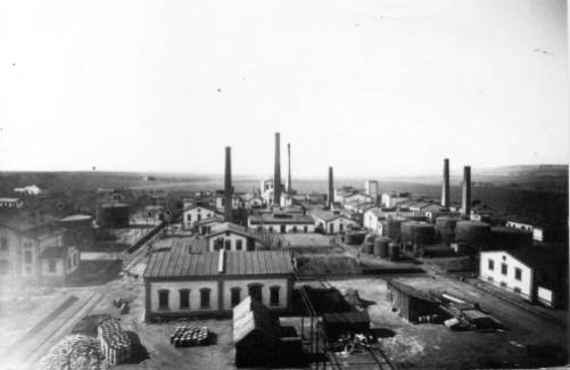 Blick über die ehemaligen Anlagen der Teerproduktenfabrik