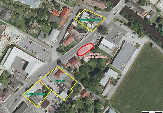 Lage der Altlast und der umgebenden Altstandorte im Luftbild (Befliegung 2012)